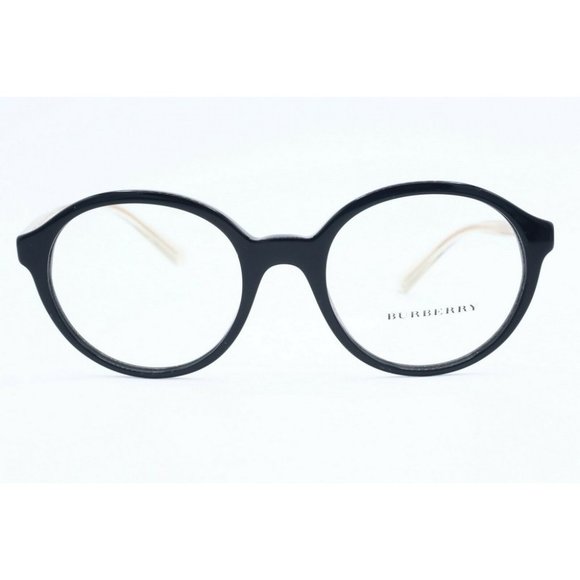 New Burberry B 2254 3001 Round Black Eyeglasses Women's Frames 49mm - Picture 2 of 5
